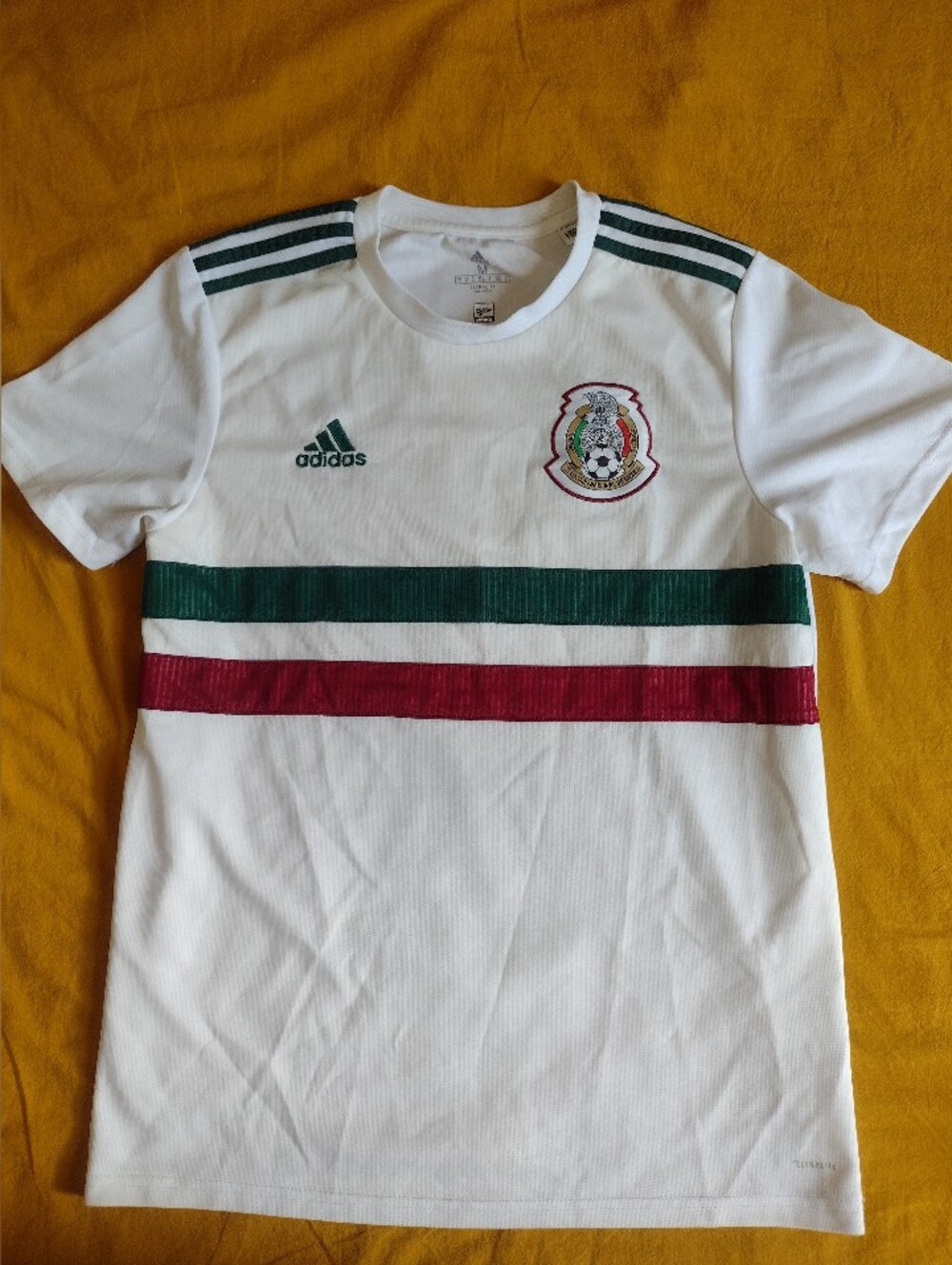 Mexico Team Adidas White Climalite Performance Jersey